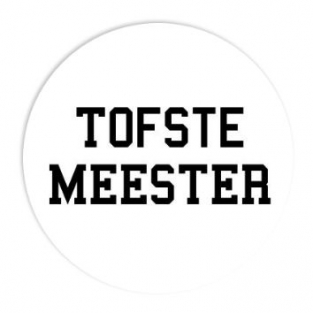 Monochrome Button tofste meester wit-zwart